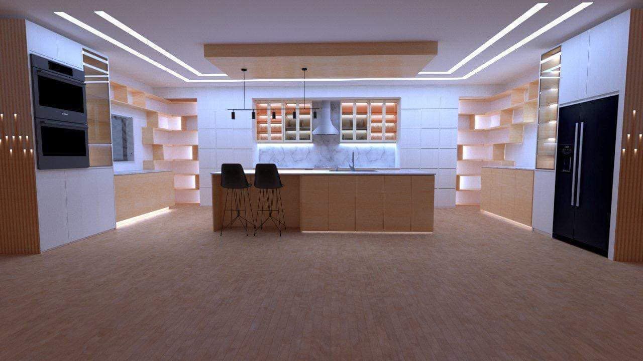 A stylish kitchen design with a modern island