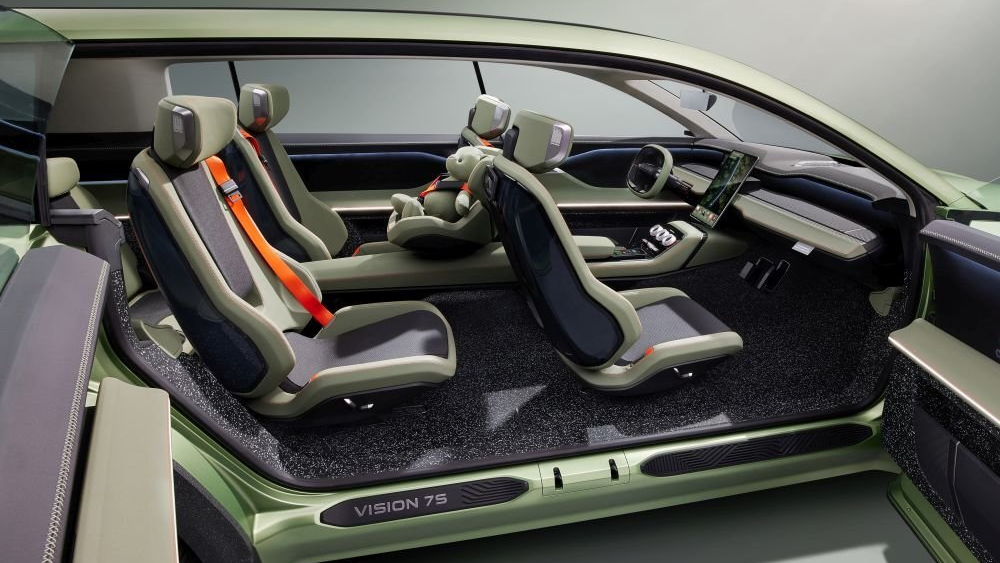 Skoda Vision 7S interieur stoelen