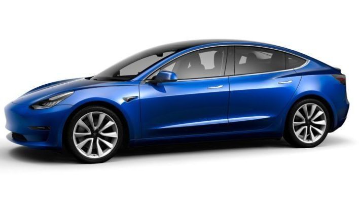 Tesla Model 3 zijaanzicht