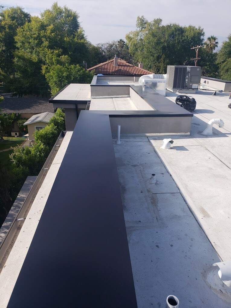 black roof coping