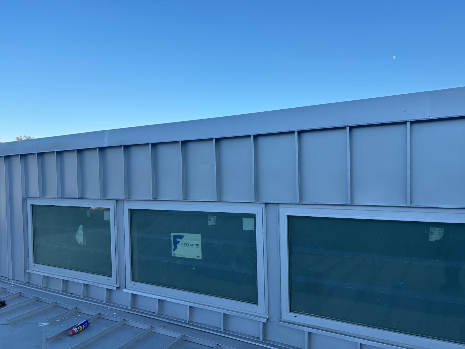 commercial grey metal roofing