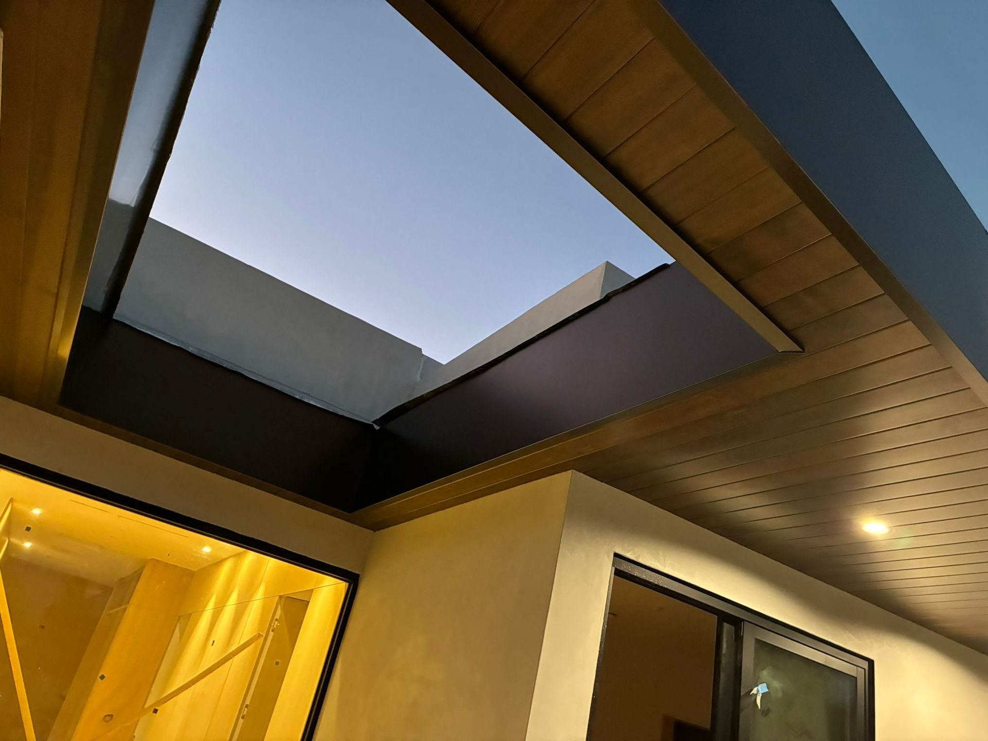 inside view of custom metal fabricated skylight
