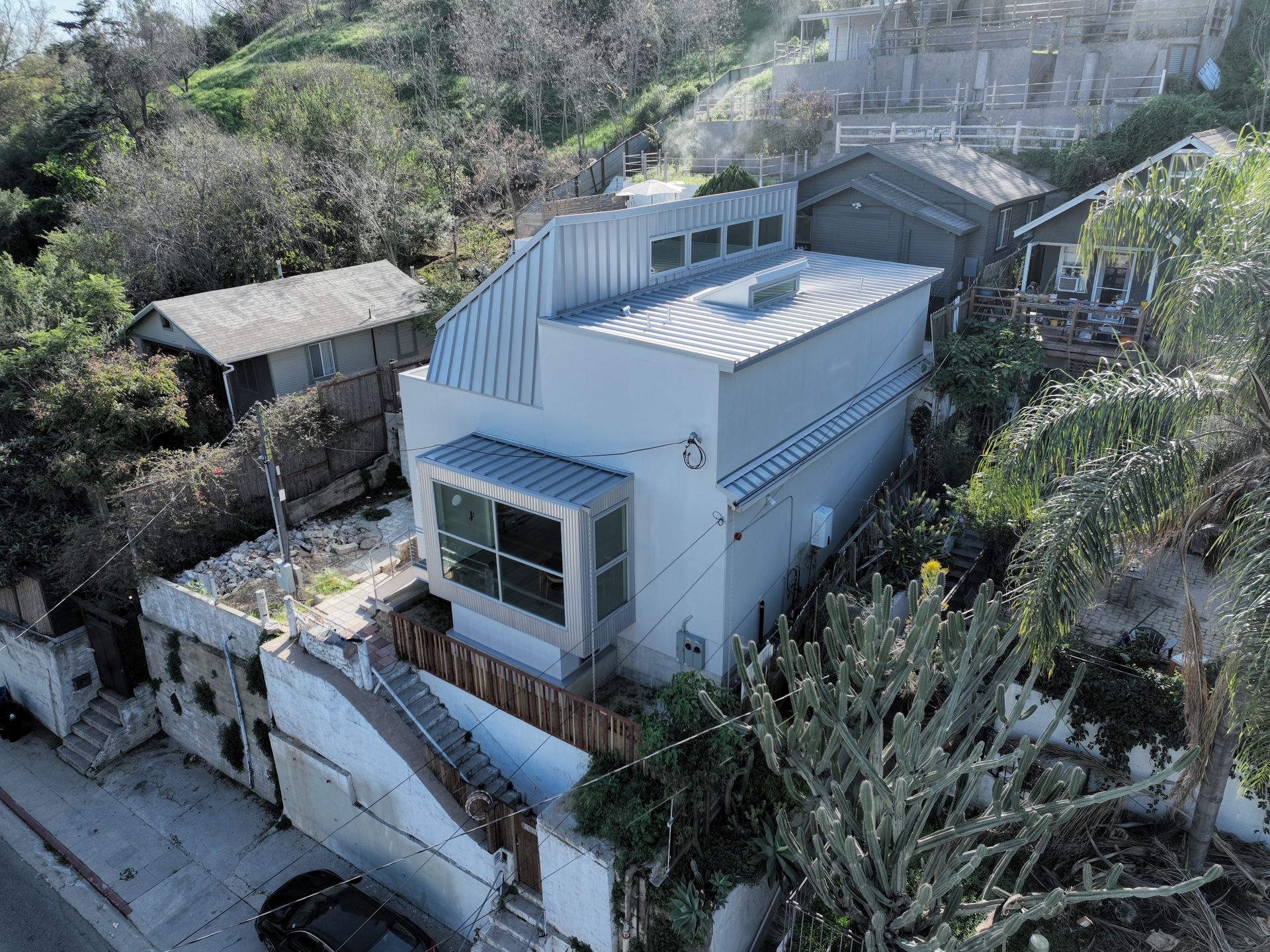 beginning of metal roofing project