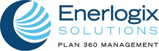 El logotipo de Enerlogix Solutions Plan 360 Management