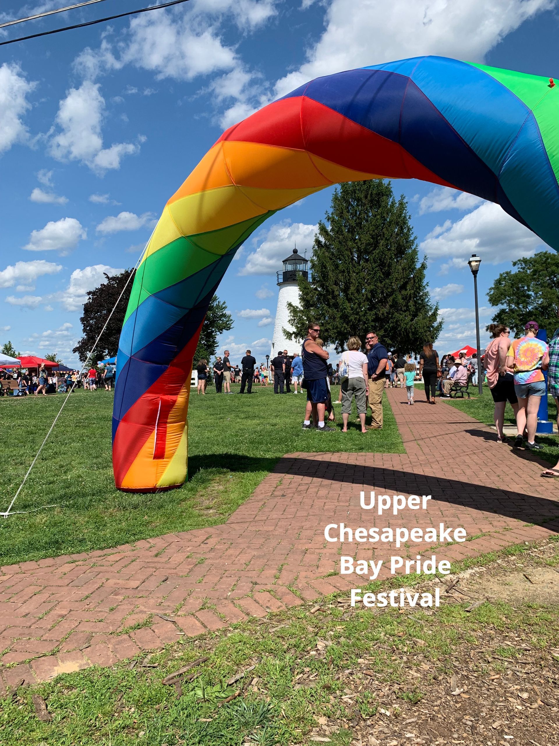 Upper Chesapeake Pride Fest rainbow of balloons archway