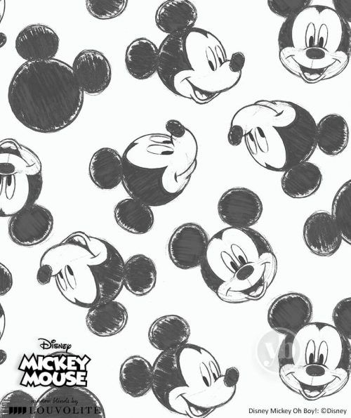 A pattern of mickey mouse faces on a white background