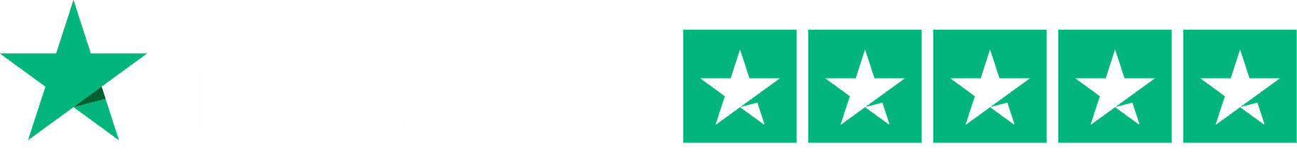 A green star and a row of green stars on a white background.