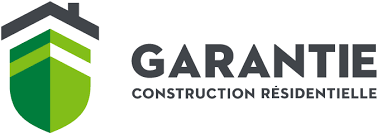 Un logo pour une entreprise appelée garantie construction résidentielle.