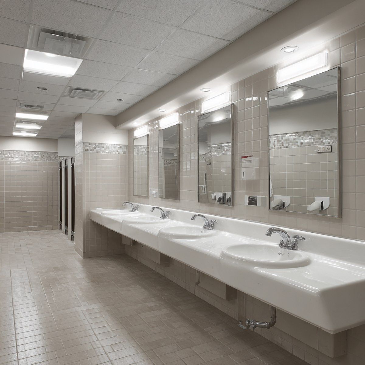  school bathroom tile refinishing
