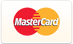 Mastercard logo with overlapping red and orange circles and white wordmark