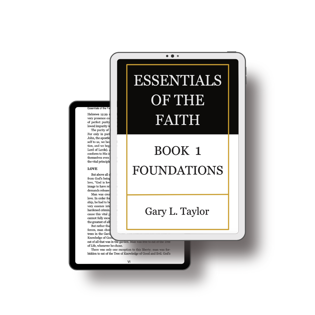 ebook cover with the title Essentials of the faith book 1 foundations