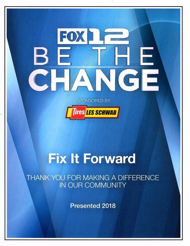 Fox 12 BeThe Change award