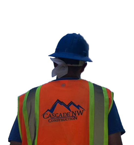 A man wearing a cascade nw construction vest