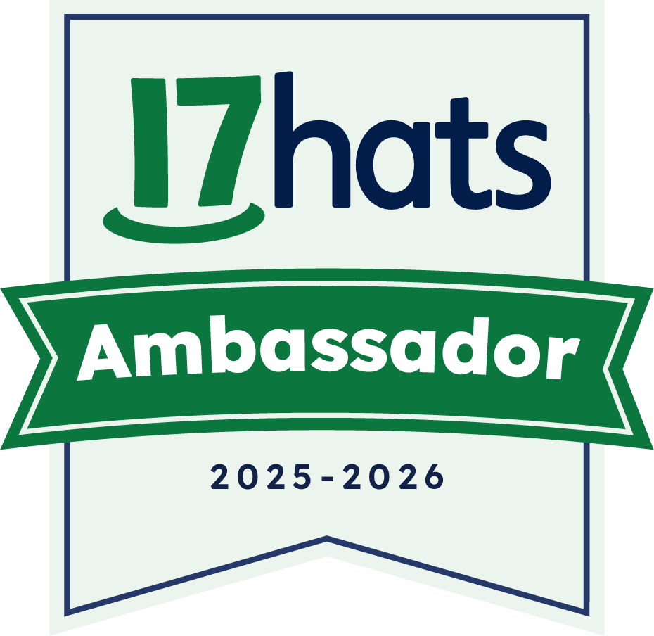A logo for a company called 17hats ambassador.