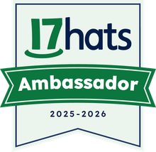 A logo for a company called 17hats ambassador.