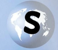 A globe with the letter s on it