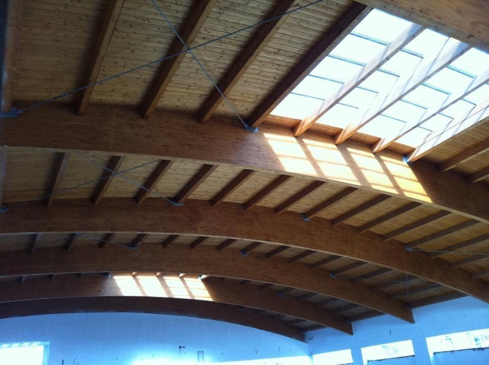 copertura ad arco in legno