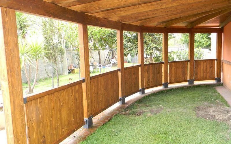 veranda in legno per giardino