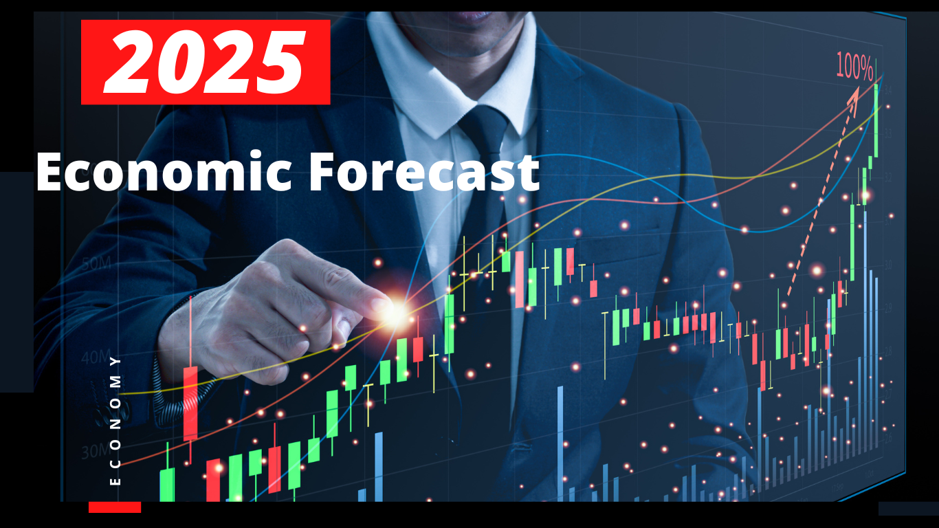 Graphical representation of the 2025 economic forecast with growth trends and market analysis.