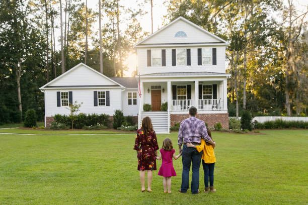 Family watching a house to decide if they can afford it