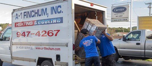 Loading HVAC on Truck — Heating Service in Knoxville, TN