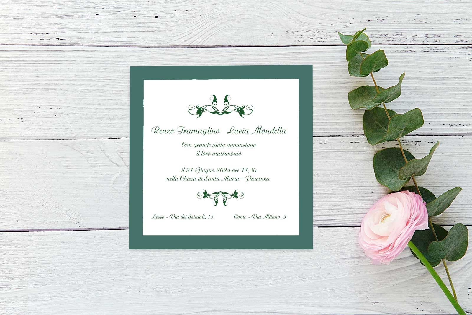 partecipazione di nozze