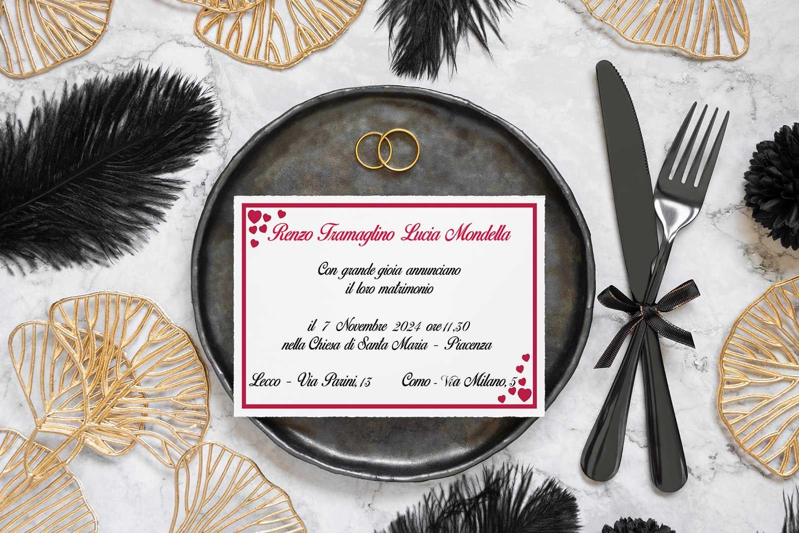 partecipazione di nozze