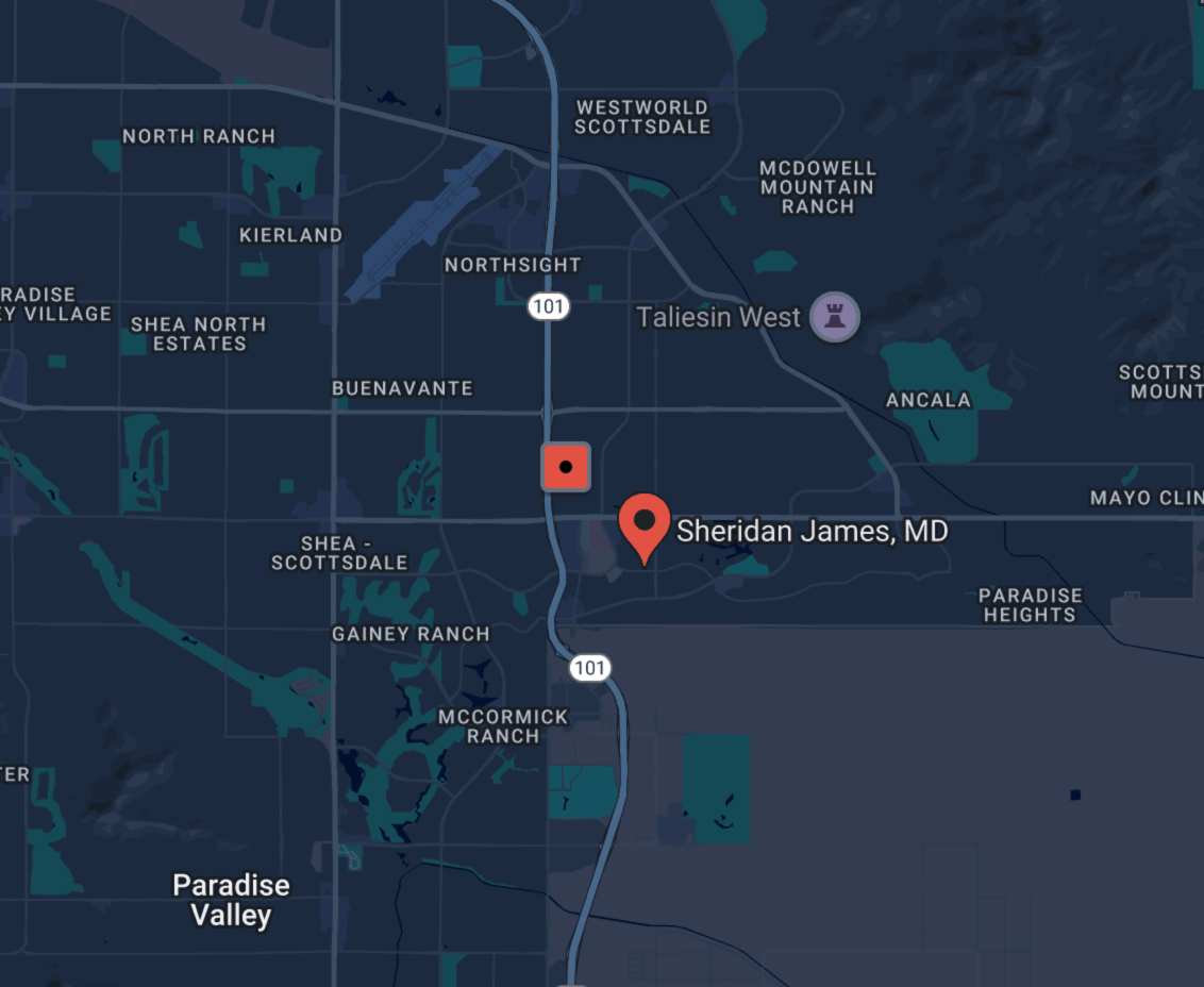 Google Maps | Sheridan James MD Scottsdale