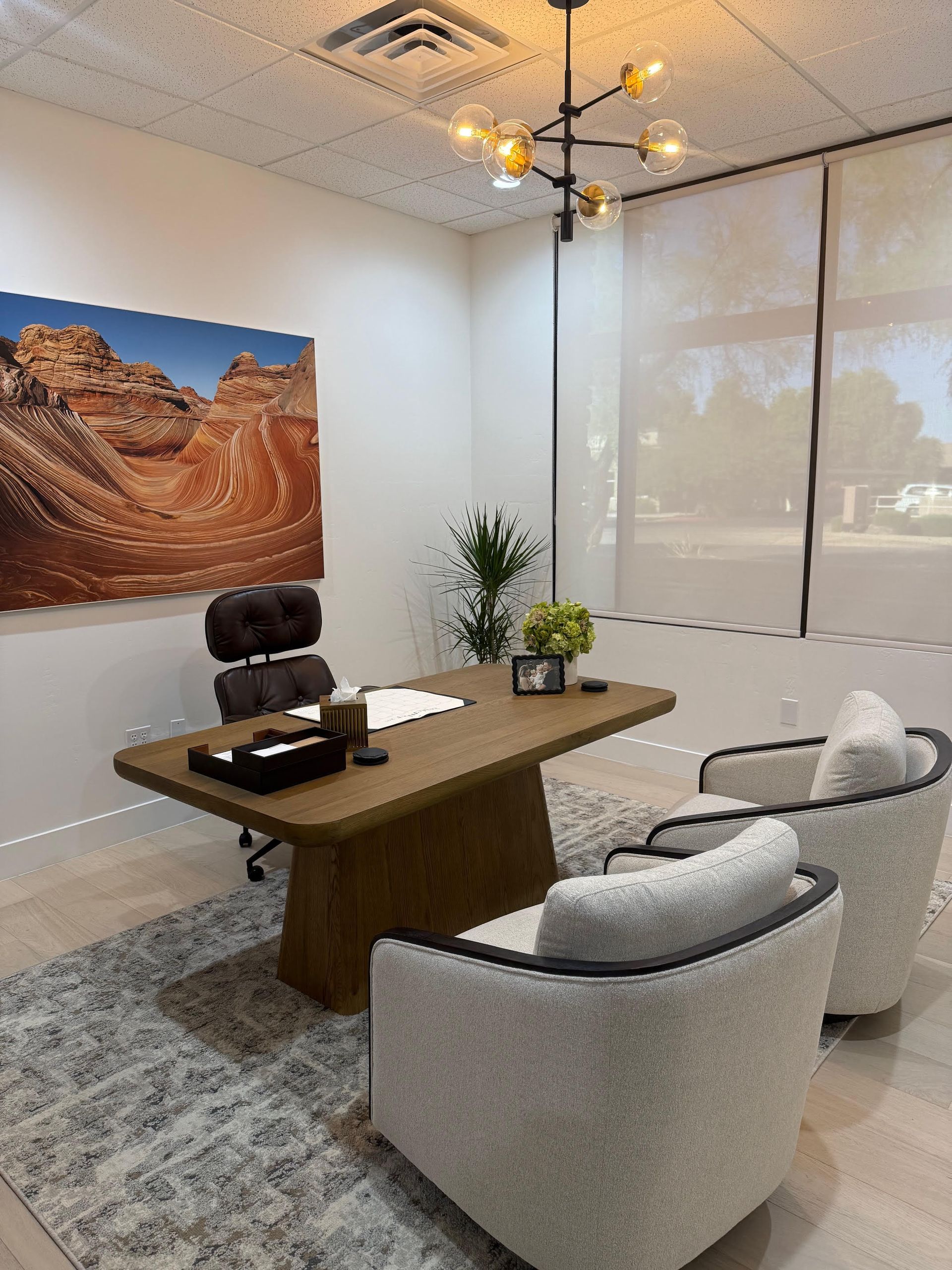 Sheridan James, MD private consult room providing a comfortable space for personalized care