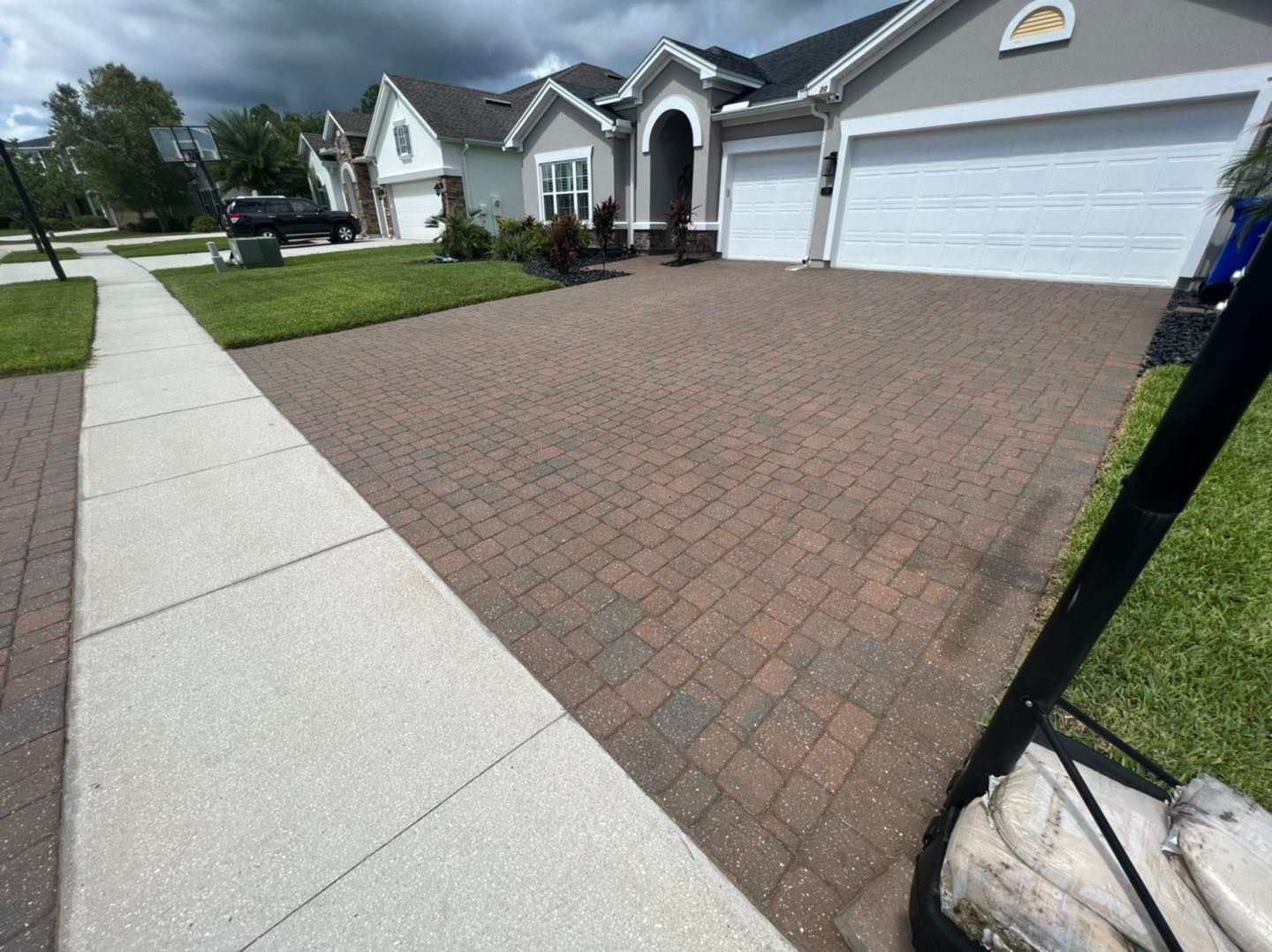 Residential Brick Driveway | Jacksonville, FL | Coastal Pressure Washing