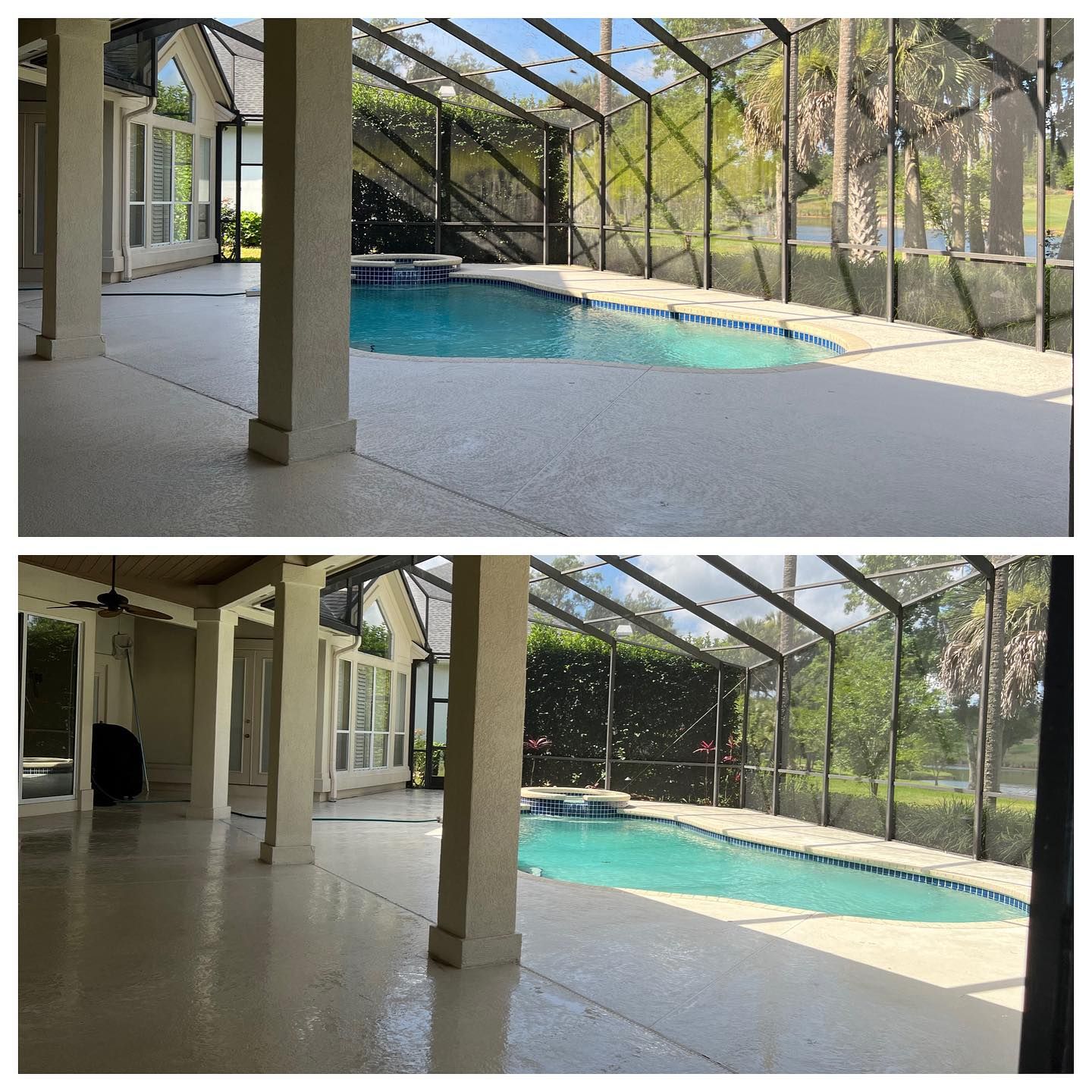 Screened Swimming Pool Area | Jacksonville, FL | Coastal Pressure Washing