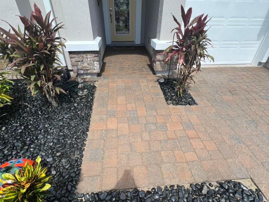 Brick Walkway Leading to Front Door | Jacksonville, FL | Coastal Pressure Washing