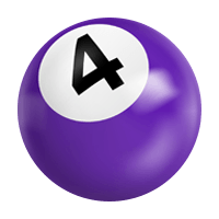Number Four Billiards Ball