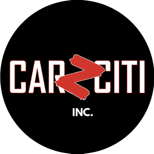 A black circle with the word car citi inc. on it