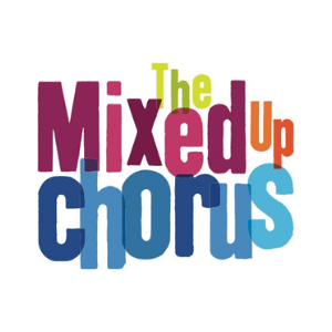A colorful logo for the mixed up chorus