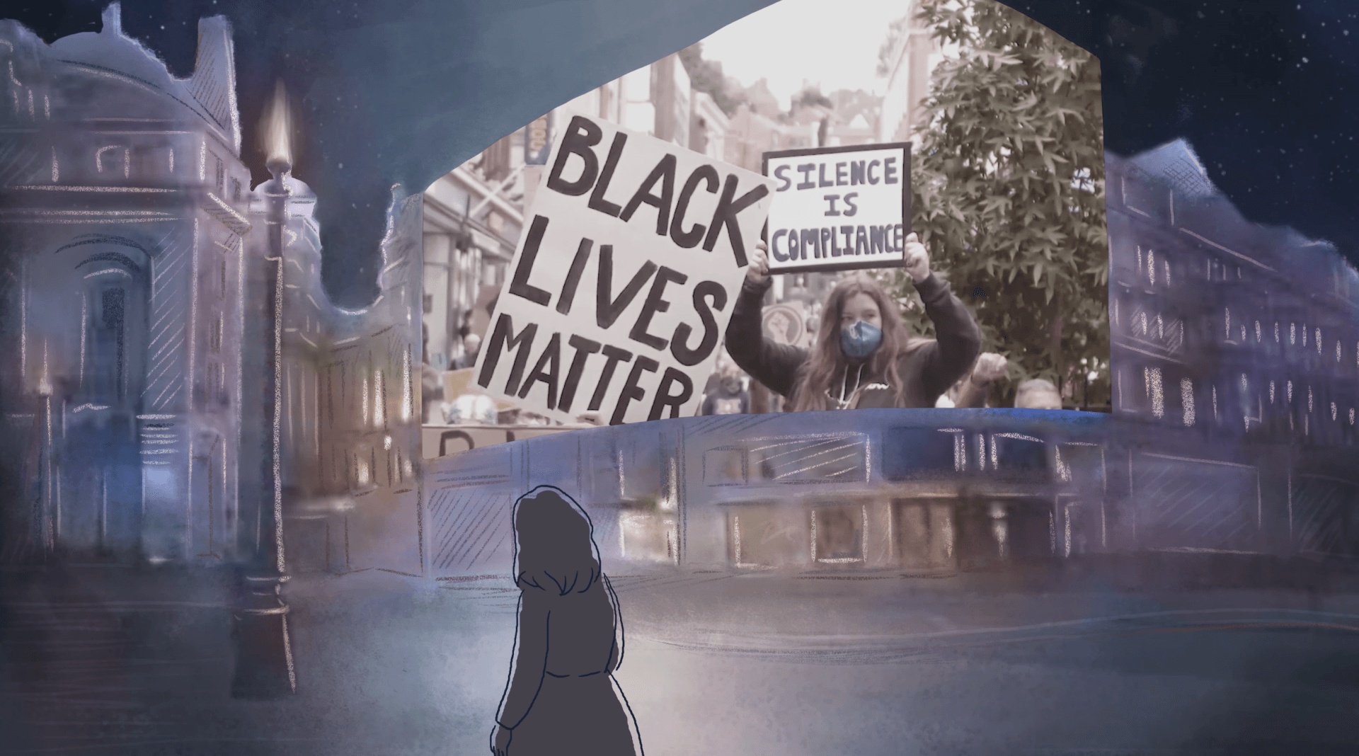 Blam Lives Matter protest imagery