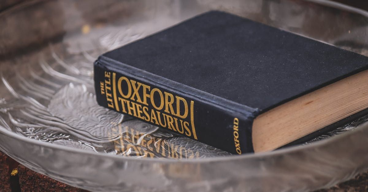 A thesaurus is sitting in a crystal bowl.