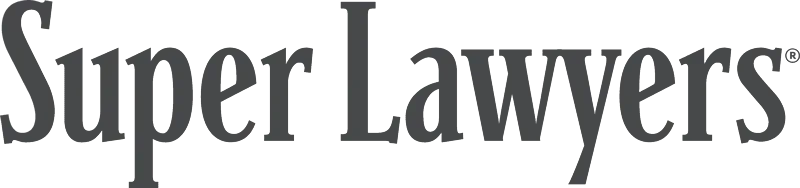 The logo for super lawyers is shown on a white background.