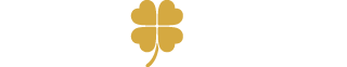 A gold, four-leaf clover icon centered against a white background.