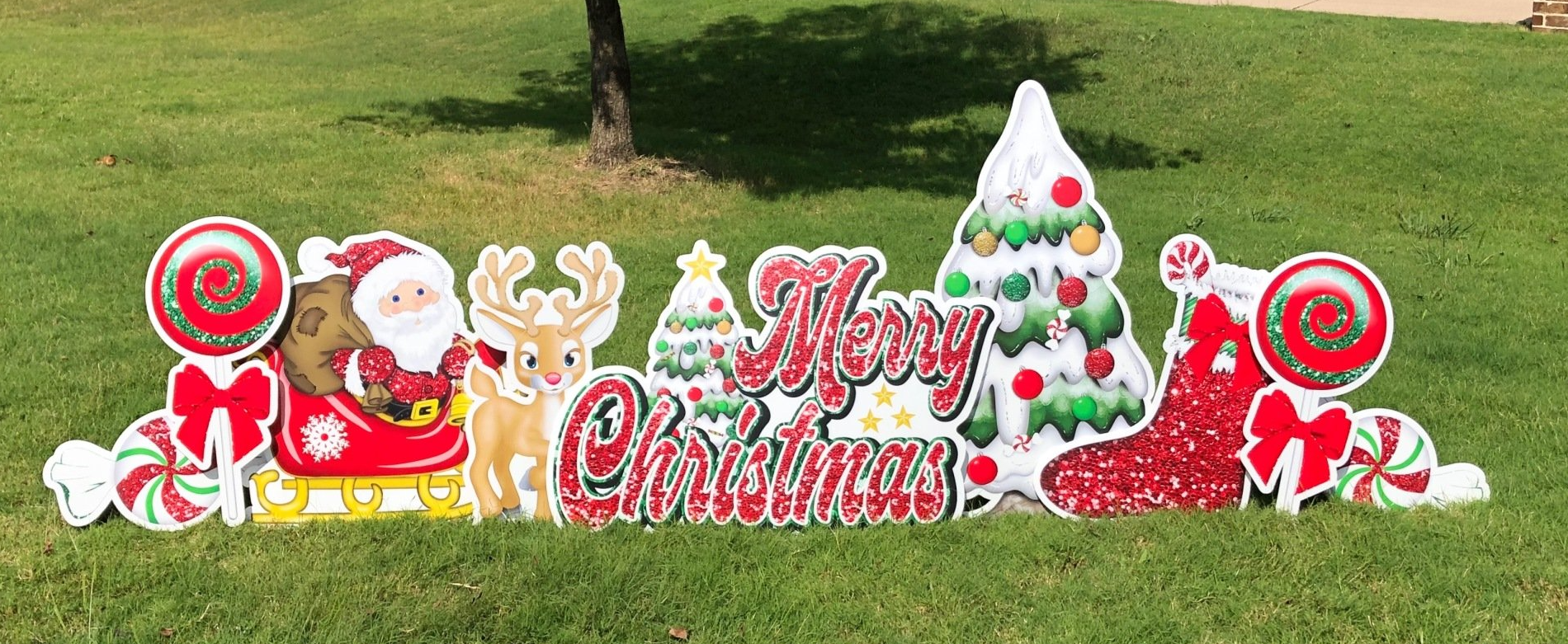 Christmas Santa Yard Card