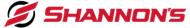 Shannon's logo: Red text "SHANNON'S" with a red and black emblem.