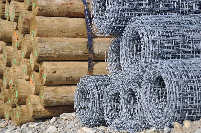 Fence posts and wire