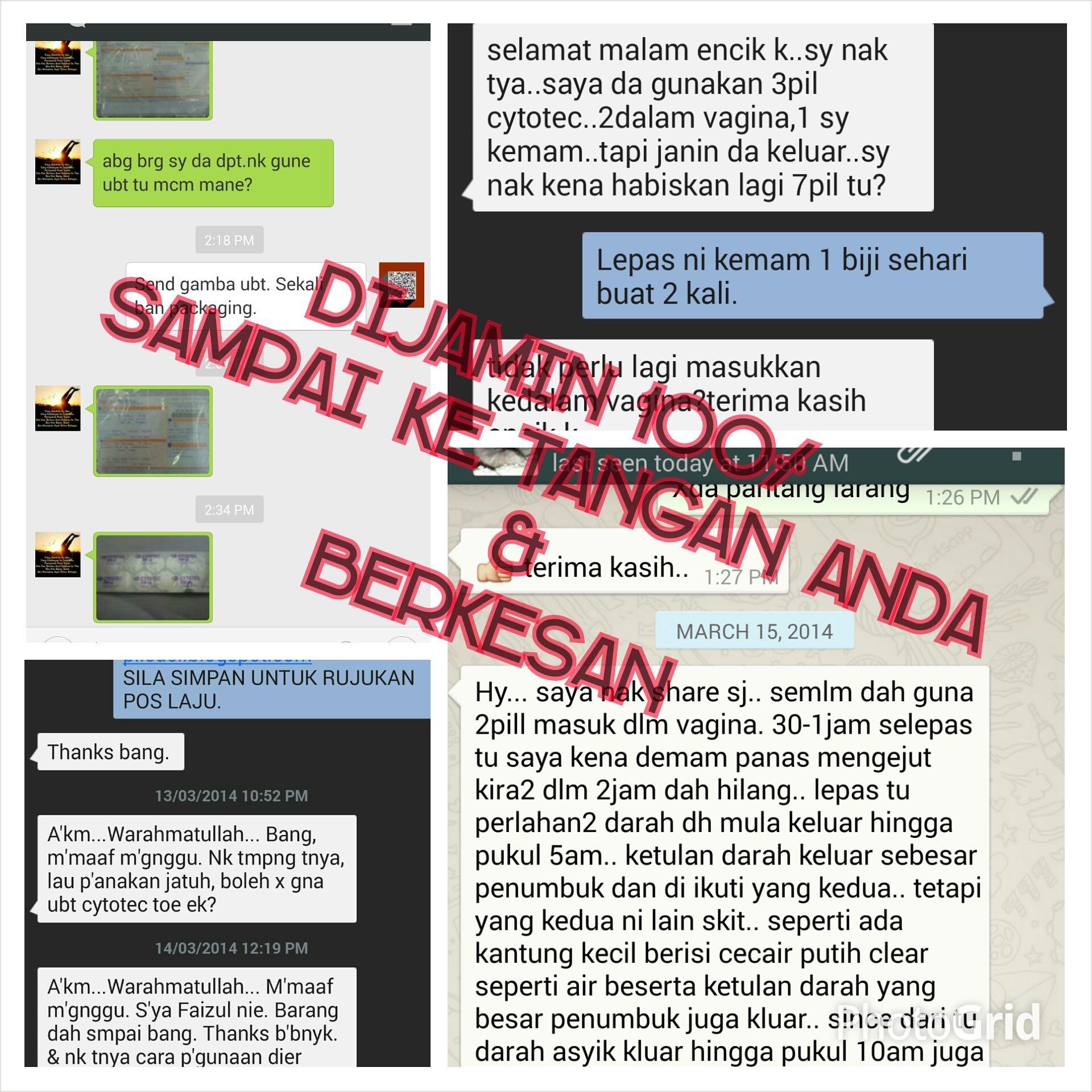 a collage of photo customer receiving item