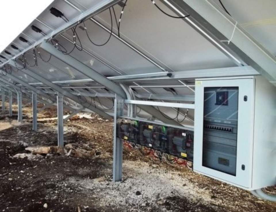 Back of solar panels