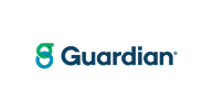 Guardian logo with a stylized letter G in shades of green and blue.