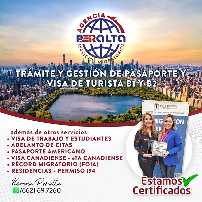 AGENCIA PERALTA - Visa de turista B1 y B2