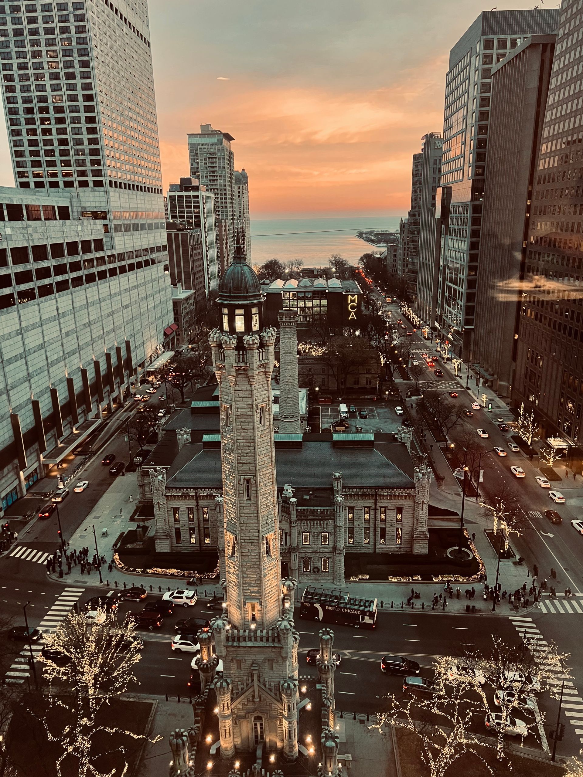 view from a hotel room in Chicago