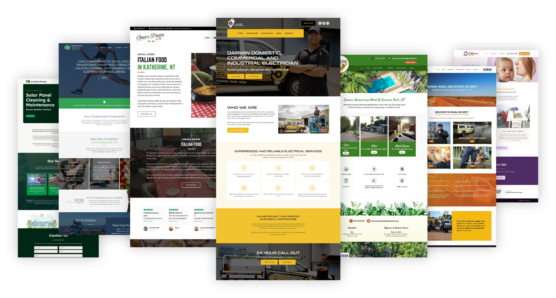 Simple Pages web design collage