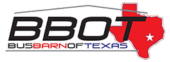 A logo for a company called bbot busbarn of texas.