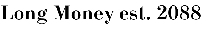 The logo for long money street wear is written in cursive on a white background.
